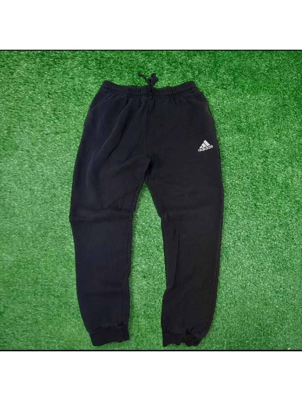 Adidas Men's Black and Grey Joggers-tracksuit